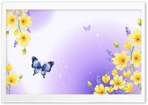 Butterflies Illustration 5 Ultra HD Wallpaper for 4K UHD Widescreen Desktop, Lockscreen, Screensaver, TV, Tablet, Smartphone