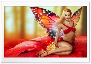 Butterfly Girl Ultra HD Wallpaper for 4K UHD Widescreen Desktop, Lockscreen, Screensaver, TV, Tablet, Smartphone