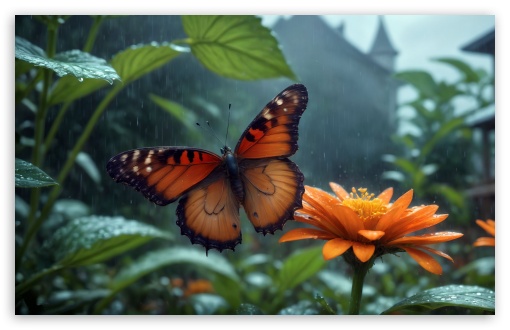 Butterfly in The Rain UltraHD Wallpaper for UHD 16:9 ; HD 16:9 ; UltraWide 21:9 24:10 32:9 32:10 ; Widescreen 16:10 5:3 ; Fullscreen 4:3 5:4 3:2 ; Tablet 1:1 ; Dual 16:10 5:3 16:9 4:3 5:4 3:2 ;