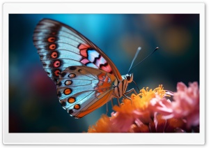 Butterfly, Macro, Flower, Delicate, Nectar 4K UHD Wallpaper for Widescreen and UltraWide Desktop, UltraHD TV, Smartphone, Tablet