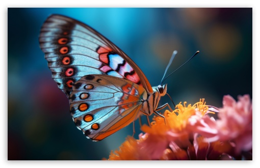 Butterfly, Macro, Flower, Delicate, Nectar UltraHD Wallpaper for UHD 16:9 ; HD 16:9 ; UltraWide 21:9 24:10 ; Widescreen 16:10 5:3 ; Fullscreen 4:3 5:4 3:2 ; Tablet 1:1 ;