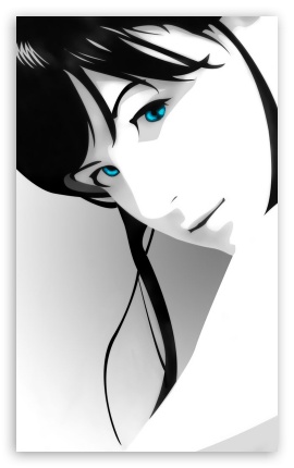 BW Girl 2 UltraHD Wallpaper for Mobile 3:5 ;