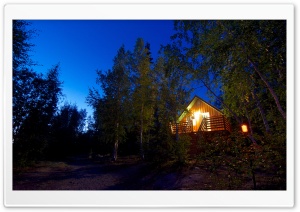 Cabin In The Woods   Night Ultra HD Wallpaper for 4K UHD Widescreen desktop, tablet & smartphone