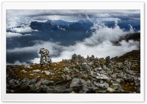 Cairn, Pizol Mountain, Glarus Alps, Switzerland Ultra HD Wallpaper for 4K UHD Widescreen desktop, tablet & smartphone