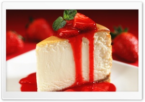 Cake With Strawberries Ultra HD Wallpaper for 4K UHD Widescreen desktop, tablet & smartphone