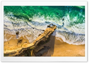 California, Santa Cruz, United States, Beach, Aerial, View, Waves, Ocean 4K UHD Wallpaper for Widescreen and UltraWide Desktop, UltraHD TV, Smartphone, Tablet