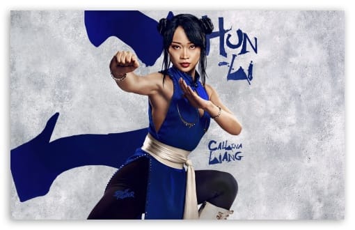Callina Liang as Chun Li in Street Fighter movie UltraHD Wallpaper for UHD 16:9 ; HD 16:9 ; UltraWide 21:9 24:10 32:9 32:10 ; Widescreen 16:10 ; Tablet 1:1 ; Mobile 9:16 9:19.5 9:20 9:21 ; Dual 16:10 16:9 ;