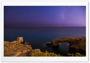 Calm Sea Under The Milkyway Ultra HD Wallpaper for 4K UHD Widescreen desktop, tablet & smartphone