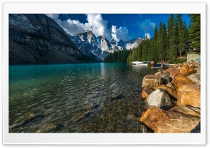 Canada Park Lake Mountains Scenery Forests Banff Ultra HD Wallpaper for 4K UHD Widescreen Desktop, Lockscreen, Screensaver, TV, Tablet, Smartphone