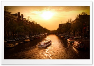Canal Cruiser, Amsterdam Ultra HD Wallpaper for 4K UHD Widescreen desktop, tablet & smartphone