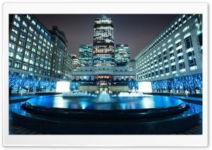 Canary Wharf At Night Ultra HD Wallpaper for 4K UHD Widescreen desktop, tablet & smartphone