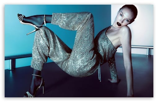 Candice Swanepoel in a Sequin Jumpsuit UltraHD Wallpaper for UHD 16:9 ; HD 16:9 ; UltraWide 21:9 24:10 ; Widescreen 16:10 ;