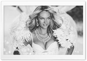 Candice Swanepoel Victorias Secret Angel Black and White Ultra HD Wallpaper for 4K UHD Widescreen desktop, tablet & smartphone
