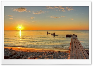 Canoeing At Sunsrise Ultra HD Wallpaper for 4K UHD Widescreen desktop, tablet & smartphone