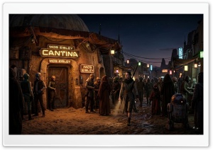 Cantina At Night 4K UHD Wallpaper for Widescreen and UltraWide Desktop, UltraHD TV, Smartphone, Tablet