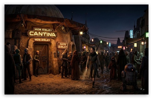 Cantina At Night UltraHD Wallpaper for Widescreen 16:10 ;