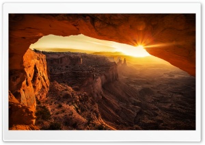 Canyonlands Cave Sunset Ultra HD Wallpaper for 4K UHD Widescreen desktop, tablet & smartphone