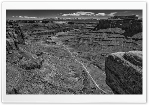 Canyonlands National Park, Utah, Black and White Ultra HD Wallpaper for 4K UHD Widescreen desktop, tablet & smartphone