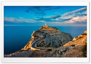 Cap de Formentor lighthouse, Majorca, Spain 4K UHD Wallpaper for Widescreen and UltraWide Desktop, UltraHD TV, Smartphone, Tablet
