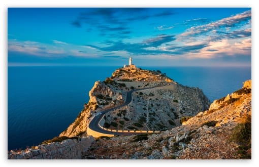 Cap de Formentor lighthouse, Majorca, Spain UltraHD Wallpaper for UHD 16:9 ; HD 16:9 ; UltraWide 21:9 24:10 32:9 32:10 ; Widescreen 16:10 ; Tablet 1:1 ; Mobile 9:16 9:19.5 9:20 ; Dual 16:10 16:9 ;