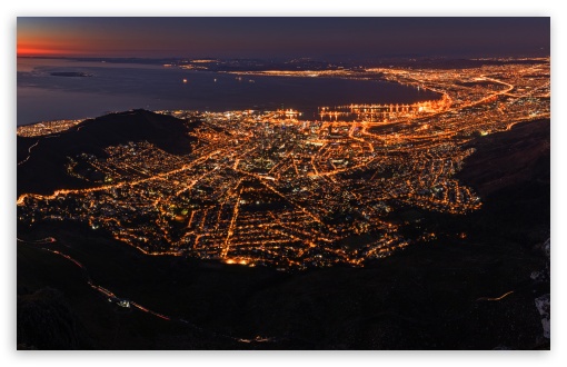 Cape Town Cityscape at Night UltraHD Wallpaper for UHD 16:9 ; HD 16:9 ; UltraWide 21:9 24:10 32:9 32:10 ; Widescreen 16:10 5:3 ; Fullscreen 4:3 5:4 3:2 ; Tablet 1:1 ; Dual 16:10 5:3 16:9 4:3 5:4 3:2 ; Triple 16:10 5:3 16:9 4:3 5:4 3:2 ;