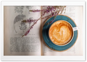 Cappuccino, Old Botany Book Ultra HD Wallpaper for 4K UHD Widescreen desktop, tablet & smartphone