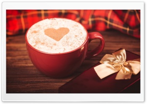 Cappuccino With Heart On Foam Ultra HD Wallpaper for 4K UHD Widescreen desktop, tablet & smartphone