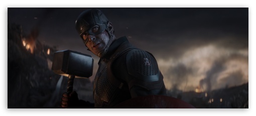 Captain America holding Thors Hammer Mjollnir UltraHD Wallpaper for UltraWide 21:9 24:10 ;
