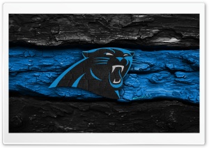 Carolina Panthers Wooden Logo 4K UHD Wallpaper for Widescreen and UltraWide Desktop, UltraHD TV, Smartphone, Tablet