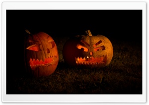 Carved Halloween Pumpkins Ultra HD Wallpaper for 4K UHD Widescreen desktop, tablet & smartphone