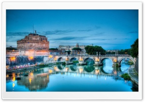 Castel Sant'Angelo, Tiber River, Rome, Italy Ultra HD Wallpaper for 4K UHD Widescreen desktop, tablet & smartphone