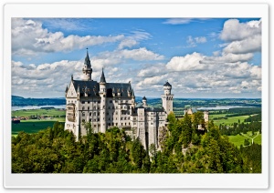 Castle Neuschwanstein as seen from Marienbrucke Ultra HD Wallpaper for 4K UHD Widescreen desktop, tablet & smartphone