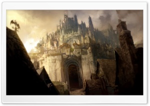 Castle Painting Ultra HD Wallpaper for 4K UHD Widescreen desktop, tablet & smartphone