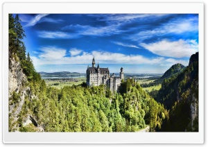 Castles Germany Summer Sky Neuschwanstein Bavaria Ultra HD Wallpaper for 4K UHD Widescreen Desktop, Lockscreen, Screensaver, TV, Tablet, Smartphone