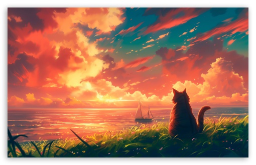 Cat, Sunset UltraHD Wallpaper for UHD 16:9 2160p 1440p 1080p 900p 720p ; 8K UHD TV 16:9 Ultra High Definition 2160p 1440p 1080p 900p 720p ; UltraWide 21:9 24:10 ; Widescreen 16:10 5:3 WHXGA WQXGA WUXGA WXGA WGA ; Fullscreen 4:3 5:4 3:2 UXGA XGA SVGA QSXGA SXGA DVGA HVGA HQVGA ( Apple PowerBook G4 iPhone 4 3G 3GS iPod Touch ) ; Tablet 1:1 ; Mobile 9:16 2:3 3:5 3:4 - ;