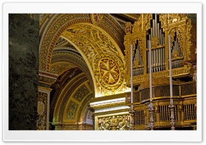 Cathedral Golden Interior Ultra HD Wallpaper for 4K UHD Widescreen desktop, tablet & smartphone
