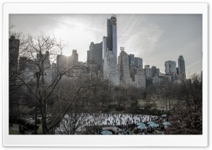 Central Park Ice Skating Ultra HD Wallpaper for 4K UHD Widescreen desktop, tablet & smartphone