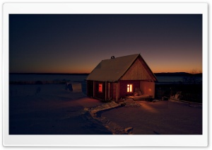 Chalet By Night Ultra HD Wallpaper for 4K UHD Widescreen desktop, tablet & smartphone