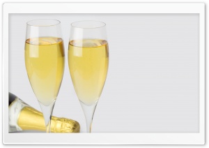 Champagne Glasses New Years Eve Ultra HD Wallpaper for 4K UHD Widescreen desktop, tablet & smartphone