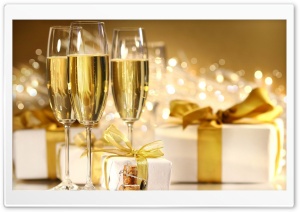Champagne, New Year Ultra HD Wallpaper for 4K UHD Widescreen desktop, tablet & smartphone