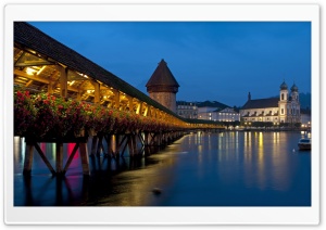 Chapel Bridge, Lucerne, Switzerland Ultra HD Wallpaper for 4K UHD Widescreen desktop, tablet & smartphone