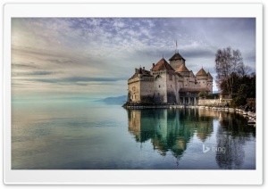 Chateau De Chillon On Lake Geneva Switzerland Ultra HD Wallpaper for 4K UHD Widescreen Desktop, Lockscreen, Screensaver, TV, Tablet, Smartphone