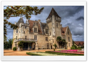 Chateau Des Milandes Castle, Dordogne, France Ultra HD Wallpaper for 4K UHD Widescreen desktop, tablet & smartphone