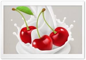 Cherries Drawing Ultra HD Wallpaper for 4K UHD Widescreen desktop, tablet & smartphone