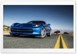 Chevrolet Corvette Stingray Blue Ultra HD Wallpaper for 4K UHD Widescreen Desktop, Lockscreen, Screensaver, TV, Tablet, Smartphone