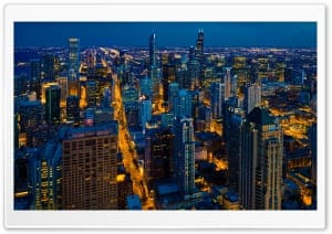 Chicago Cityscape and Architecture, Illinois 4K UHD Wallpaper for Widescreen and UltraWide Desktop, UltraHD TV, Smartphone, Tablet