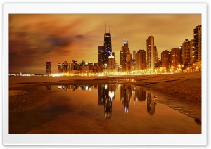 Chicago Late Evening Ultra HD Wallpaper for 4K UHD Widescreen desktop, tablet & smartphone