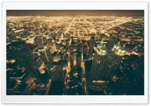Chicago Night Lights Ultra HD Wallpaper for 4K UHD Widescreen desktop, tablet & smartphone