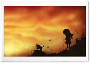 Child Girl Drawing Ultra HD Wallpaper for 4K UHD Widescreen desktop, tablet & smartphone