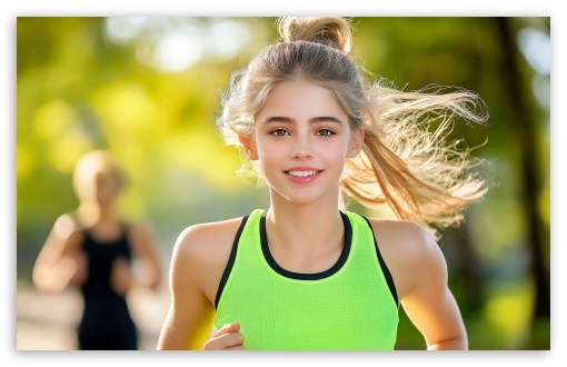 Child Girl Jogging UltraHD Wallpaper for UHD 16:9 ; HD 16:9 ; UltraWide 21:9 24:10 ; Widescreen 16:10 5:3 ; Fullscreen 4:3 5:4 3:2 ; Tablet 1:1 ; Mobile 9:16 9:19.5 9:20 9:21 9:22 10:16 2:3 3:5 3:4 ;